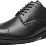 Men's new genuine leather classic toe Oxford lace-up dress shoes combine a classic toe design with premium genuine leather, suitable for all formal occasions.