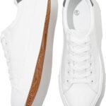 Men’s White Tennis Shoes Low Top  Sneakers PU Leather Casual Shoe for Men’s