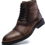 Men's Chelsea Boots, Stylish and Comfort Leather  Ankle Boots with Zipper