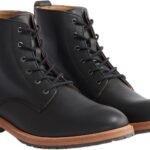 Men's Martin All-Weather Boots, Water-Resistant Leather Upper, Cushioned Memory Foam Insole for Comfort, Rubber Lug Sole Saver for Traction, True to Size