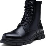 Men's Boots Fashion High Top Motorcycle Boots Waterproof Boots for Men