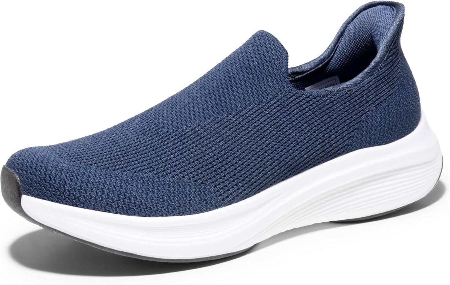 71QVlu1hu9L._AC_SL1500_.jpg Men’s Hands Free Slip- Loafers Comfortable Walking Shoes Breathable Knit Casual Sneakers - Image 1