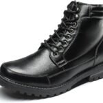 Men's Motorcycle Combat Oxford Boot Fur Lining Warm Zipper Boots